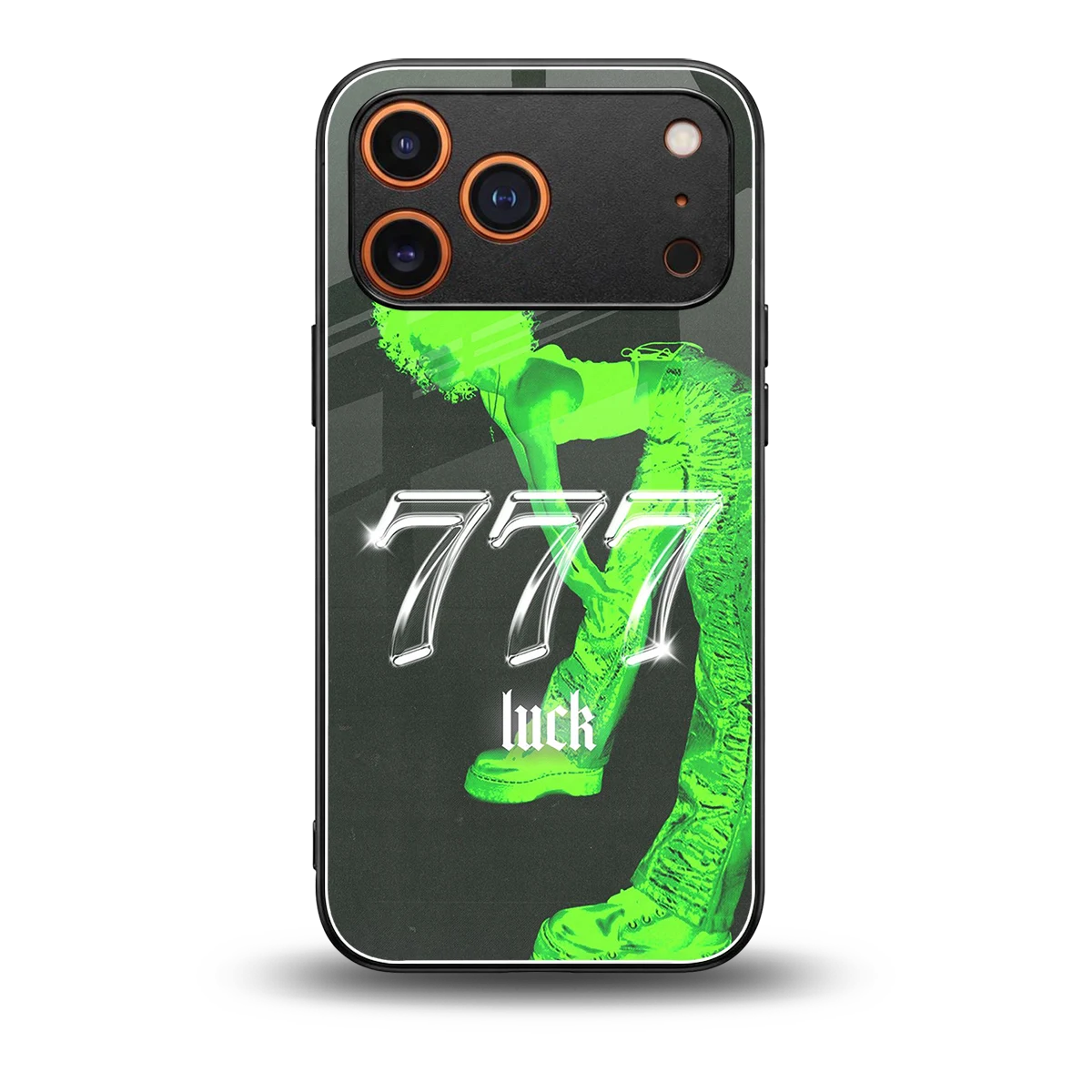 777 Luck back phone cover | glass case for iphone 17 pro