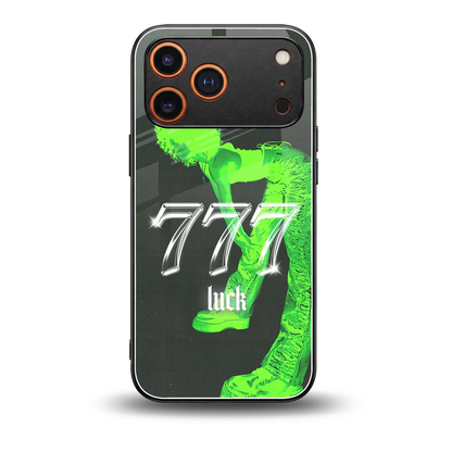 777 Luck back phone cover | glass case for iphone 17 pro