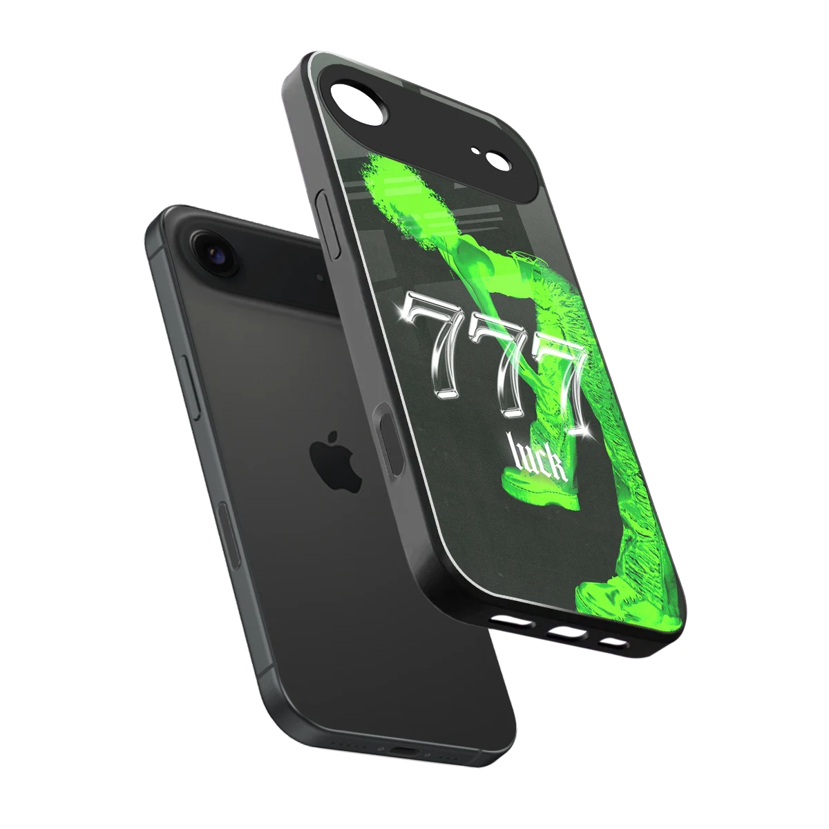 777 Luck sleek iphone air cover with tempered glass back and TPU edges