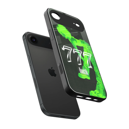 777 Luck sleek iphone air cover with tempered glass back and TPU edges