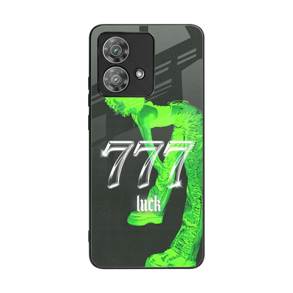 777 Luck back phone cover | glass case for motorola edge 40 neo 5g