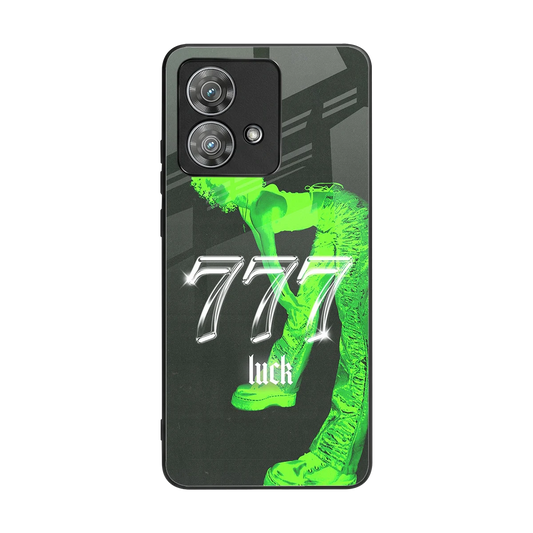 777 Luck back phone cover | glass case for motorola edge 40 neo 5g