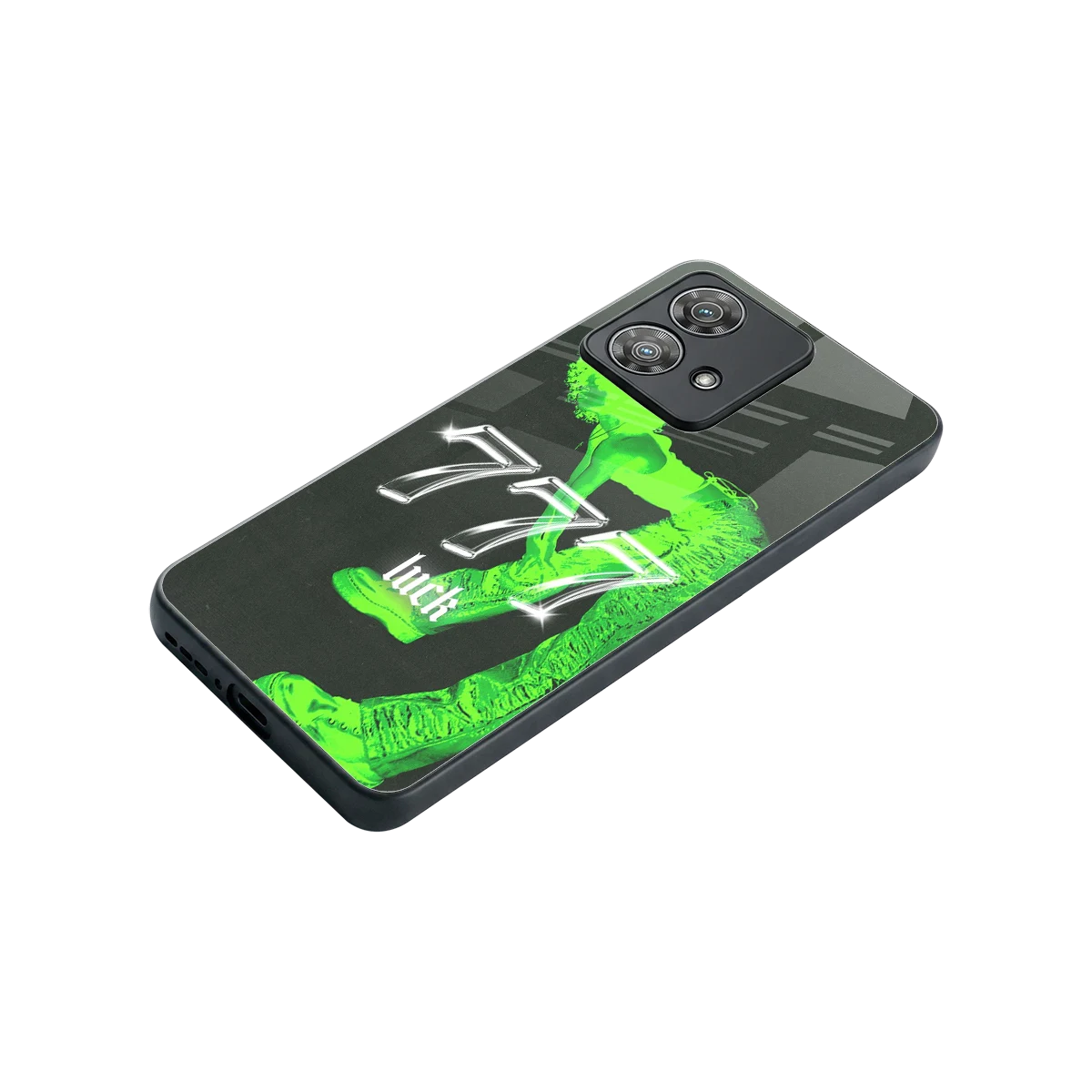 777 Luck stylish phone case for motorola edge 40 neo 5g | glossy glass and slim fit
