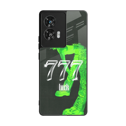 777 Luck back phone cover | glass case for motorola edge 50 fusion