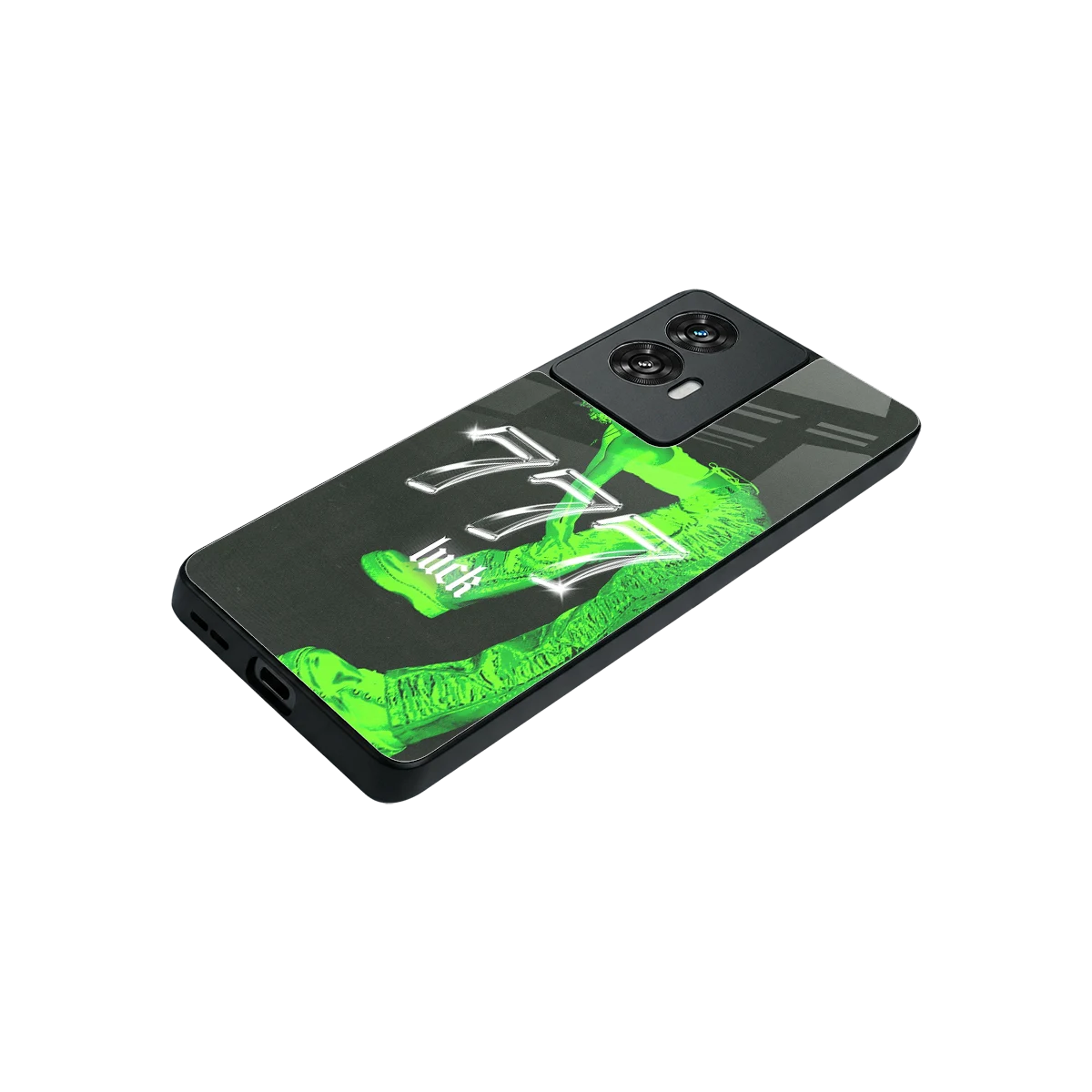 777 Luck stylish phone case for motorola edge 50 fusion | glossy glass and slim fit