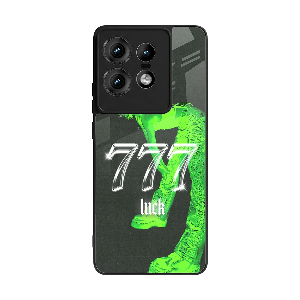 777 Luck back phone cover | glass case for motorola edge 50 pro