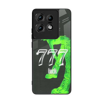 777 Luck back phone cover | glass case for motorola edge 50 pro