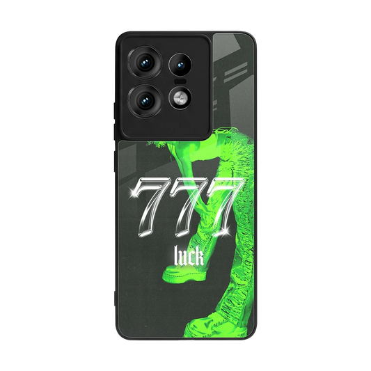777 Luck back phone cover | glass case for motorola edge 50 pro
