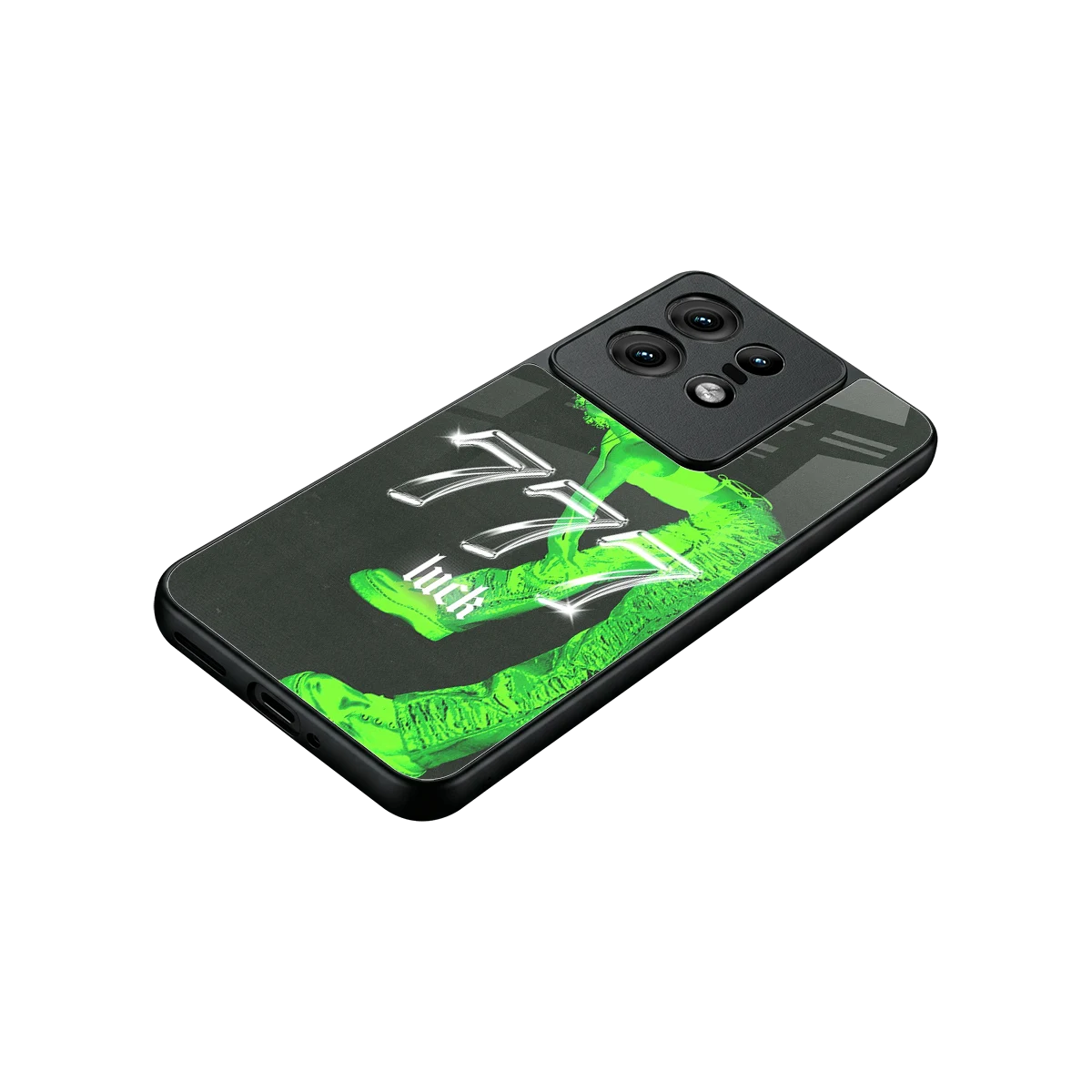 777 Luck stylish phone case for motorola edge 50 pro | glossy glass and slim fit