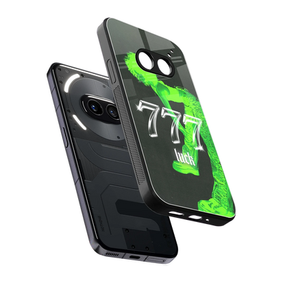 777 Luck sleek nothing phone 2a plus cover with tempered glass back and TPU edges