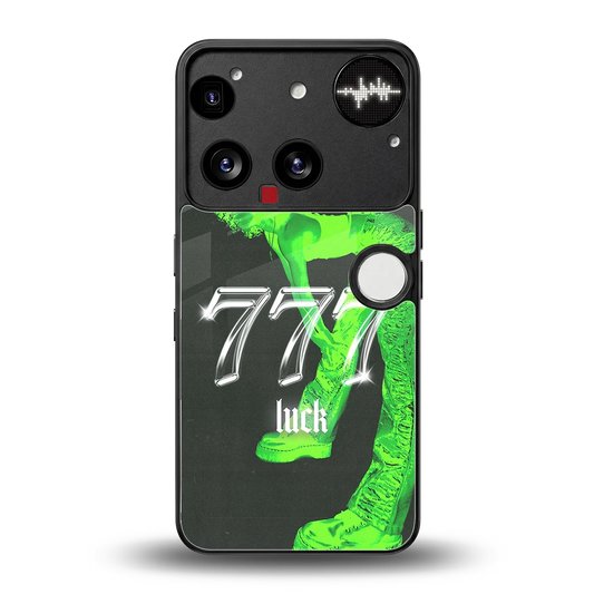 777 Luck back phone cover | glass case for nothing phone 3