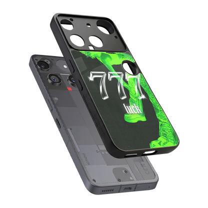 777 Luck sleek nothing phone 3 cover with tempered glass back and TPU edges