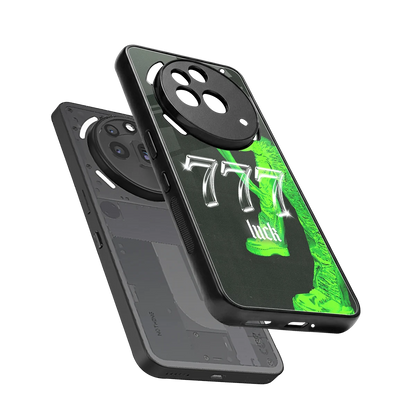 777 Luck sleek nothing phone 3a pro cover with tempered glass back and TPU edges