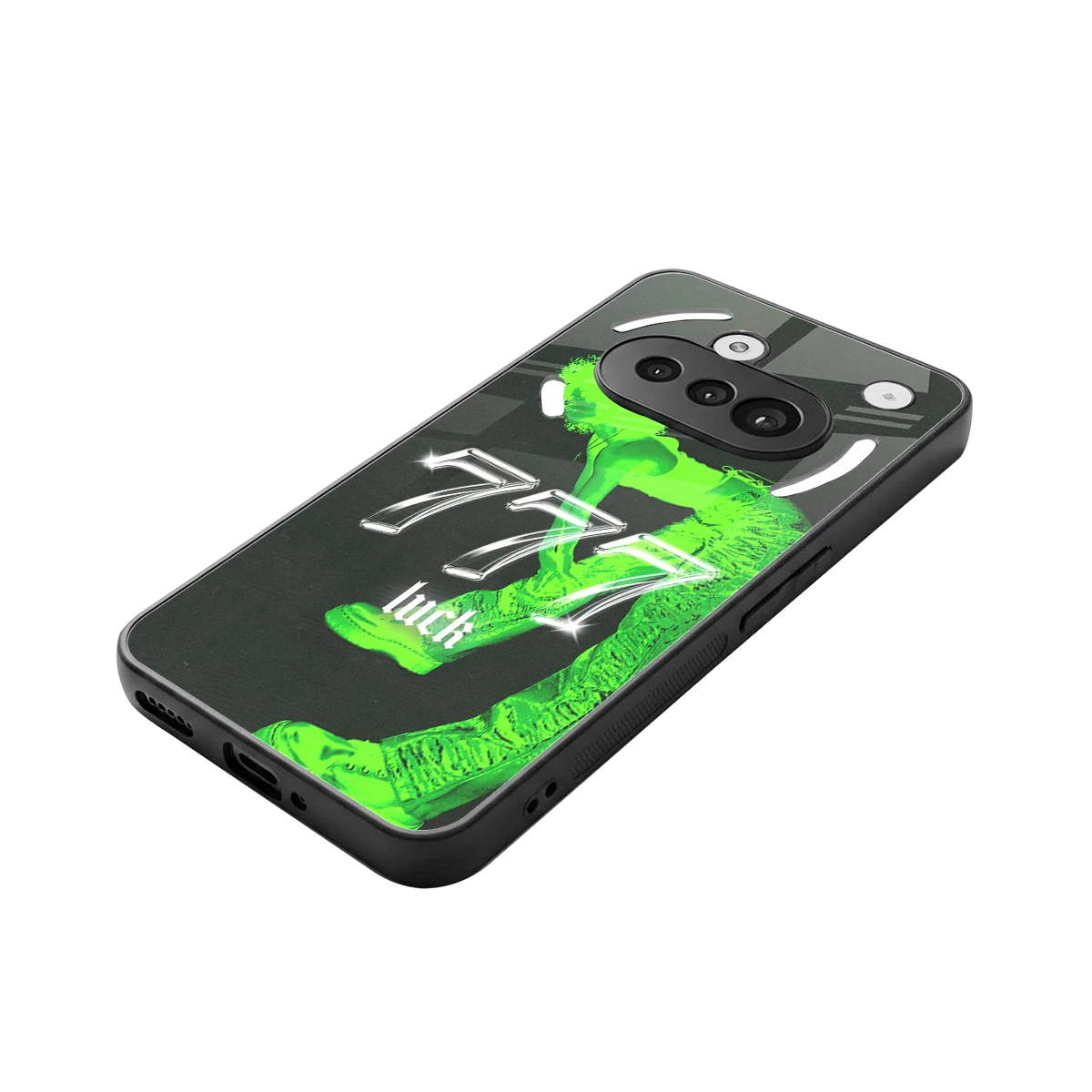 777 Luck stylish phone case for nothing phone 3a | glossy glass and slim fit