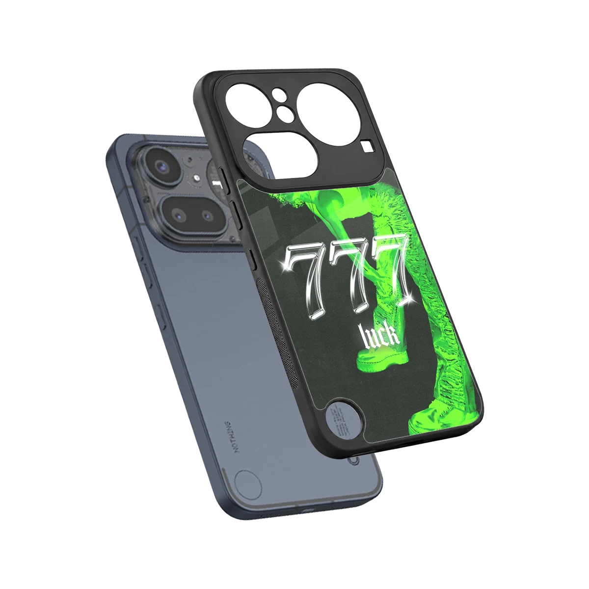 777 Luck sleek nothing phone 4a pro cover with tempered glass back and TPU edges