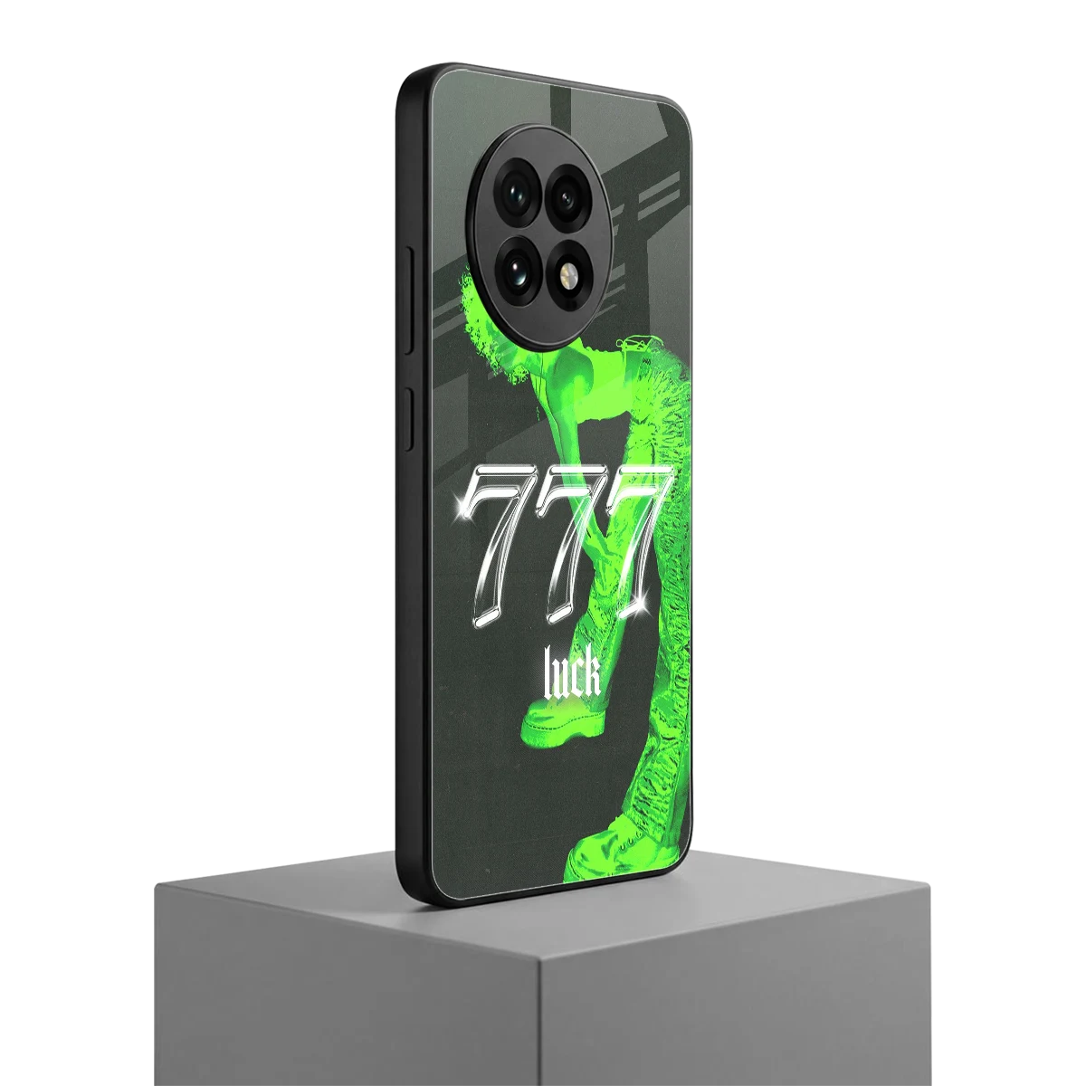 777 Luck oneplus 13r mobile cover | shockproof glass phone case