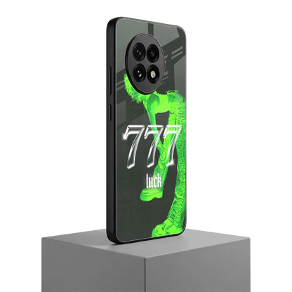 777 Luck oneplus 13r mobile cover | shockproof glass phone case