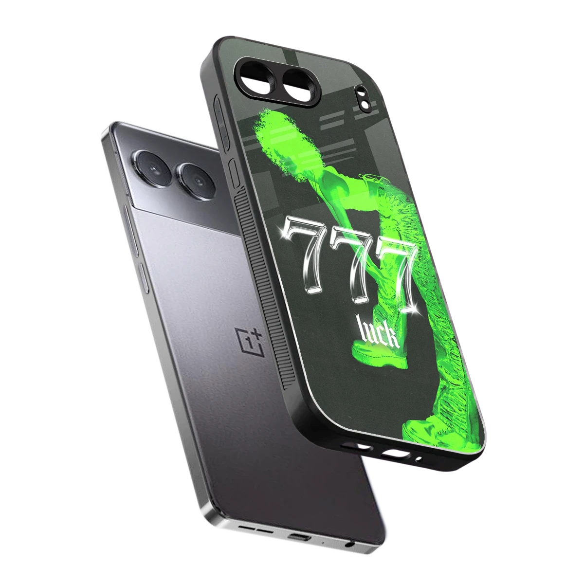 777 Luck sleek oneplus nord 4 cover with tempered glass back and TPU edges