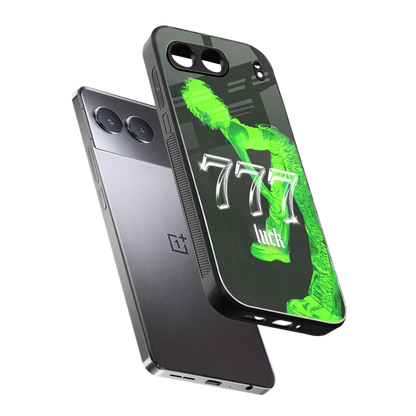 777 Luck sleek oneplus nord 4 cover with tempered glass back and TPU edges