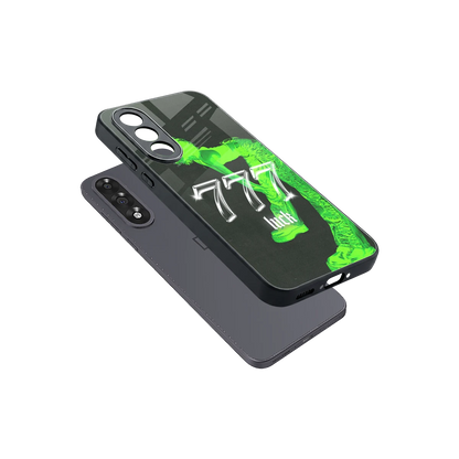 777 Luck sleek oneplus nord 5 cover with tempered glass back and TPU edges