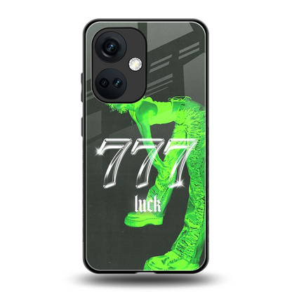 777 Luck back phone cover | glass case for oneplus nord ce 3