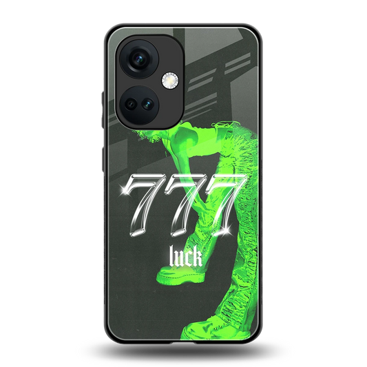 777 Luck back phone cover | glass case for oneplus nord ce 3