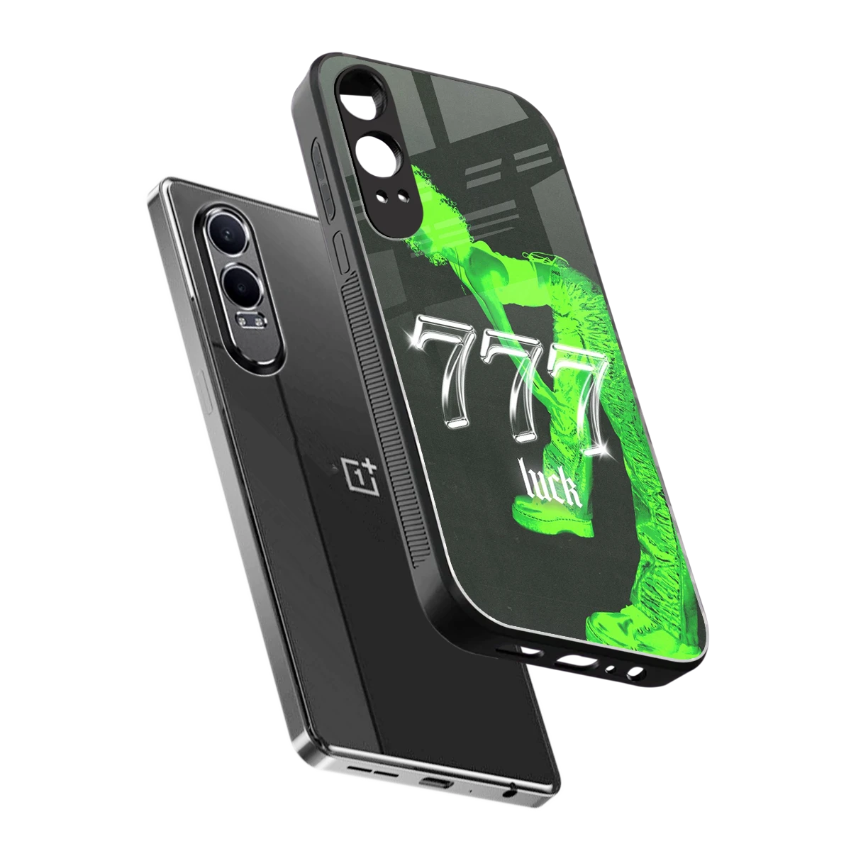 777 Luck sleek oneplus nord ce 4 lite cover with tempered glass back and TPU edges