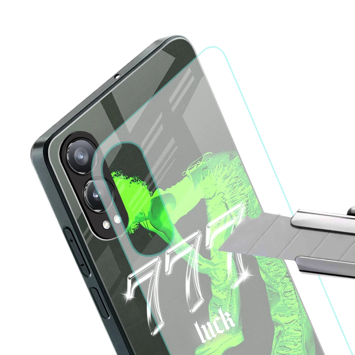 777 Luck stylish phone case for oneplus nord ce 4 lite | glossy glass and slim fit