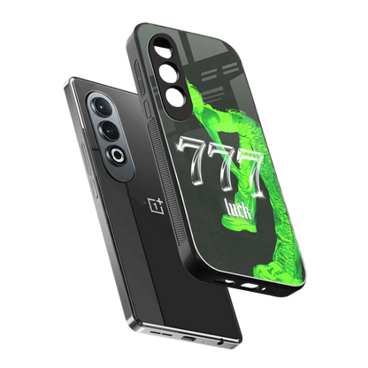 777 Luck sleek oneplus nord ce 4 cover with tempered glass back and TPU edges