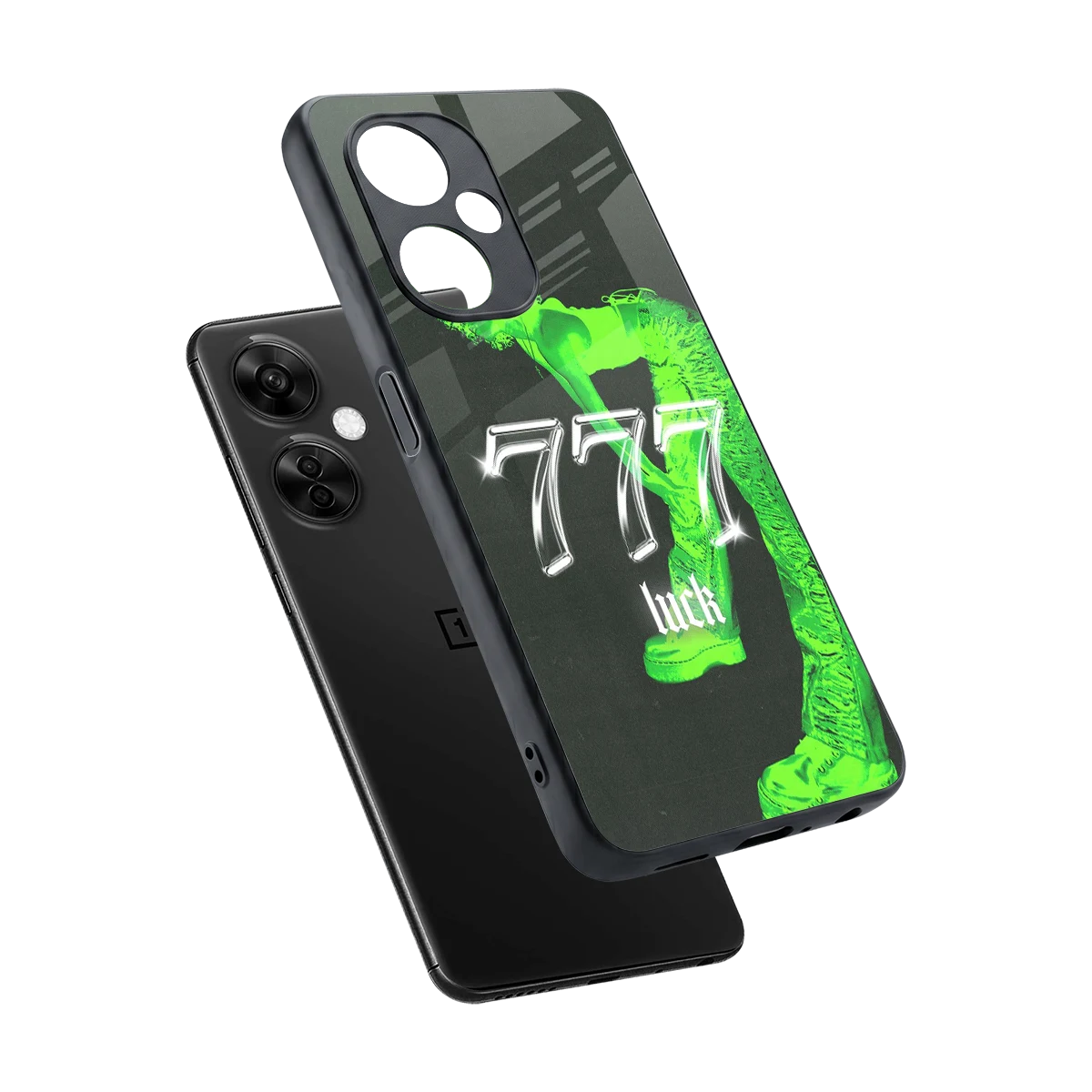 777 Luck sleek oneplus nord ce 3 lite cover with tempered glass back and TPU edges