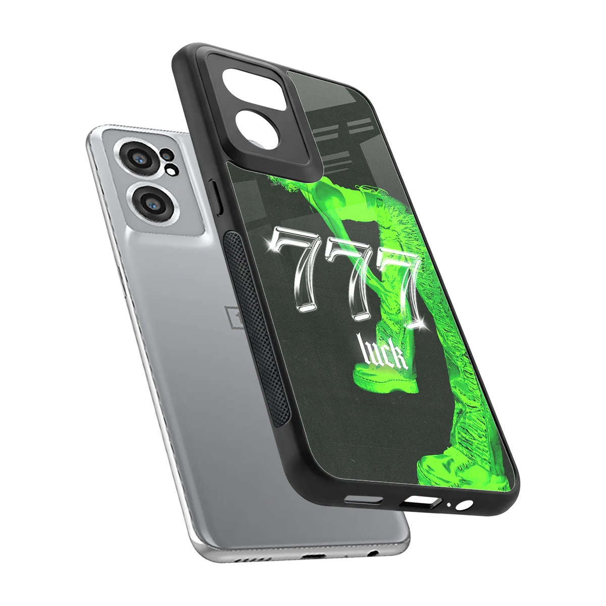 777 Luck sleek oneplus nord ce 2 cover with tempered glass back and TPU edges