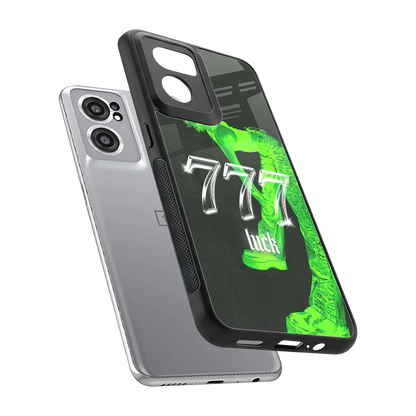 777 Luck sleek oneplus nord ce 2 cover with tempered glass back and TPU edges