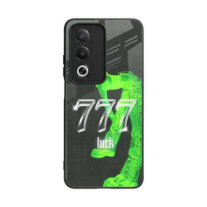 777 Luck back phone cover | glass case for oppo a3 pro