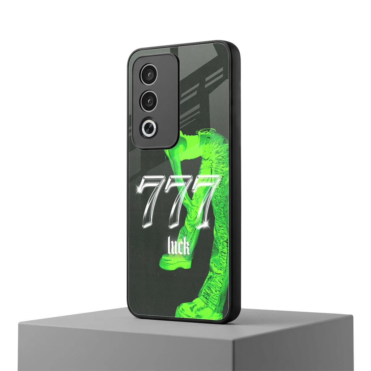 777 Luck oppo a3 pro mobile cover | shockproof glass phone case