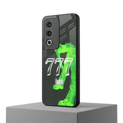 777 Luck oppo a3 pro mobile cover | shockproof glass phone case
