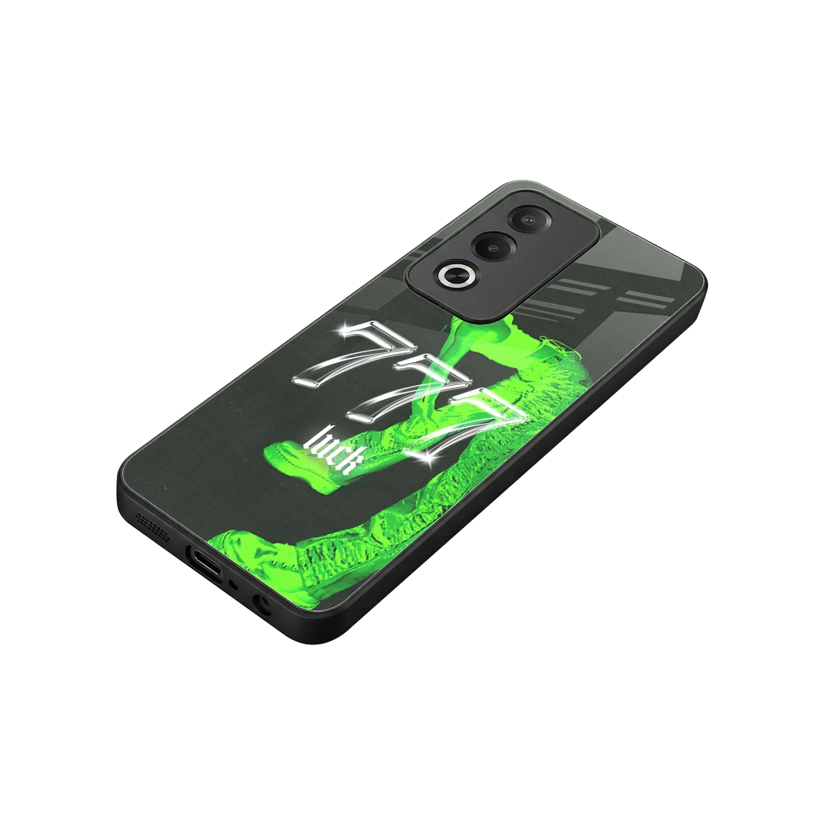777 Luck stylish phone case for oppo a3 pro | glossy glass and slim fit