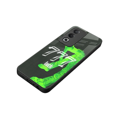 777 Luck stylish phone case for oppo a3 pro | glossy glass and slim fit