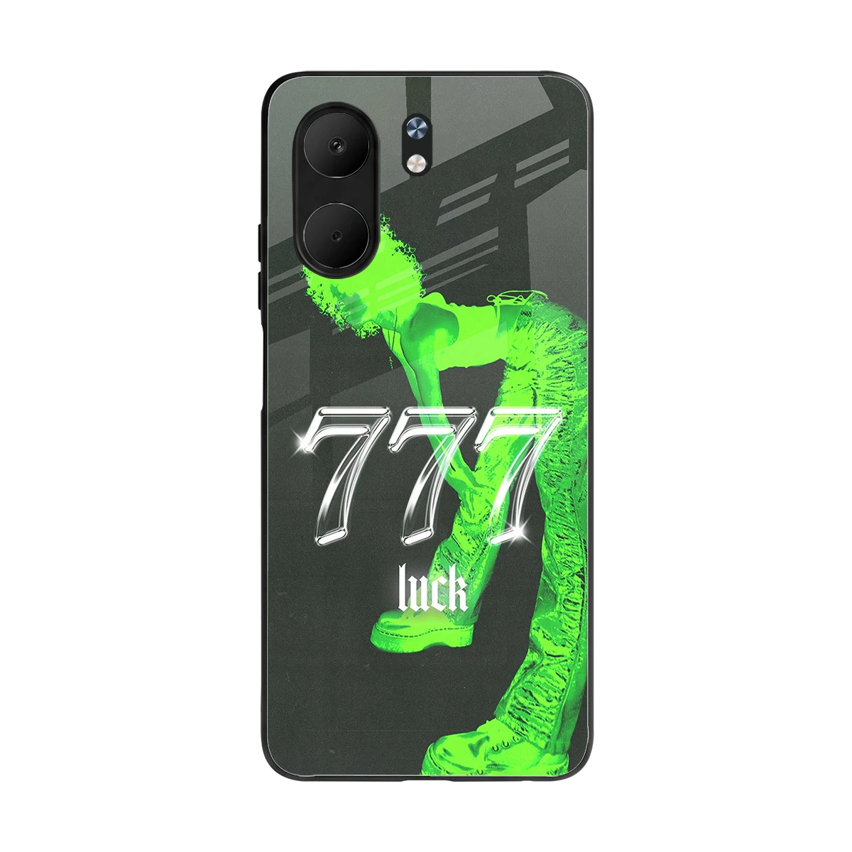 777 Luck back phone cover | glass case for oppo a5x 5g