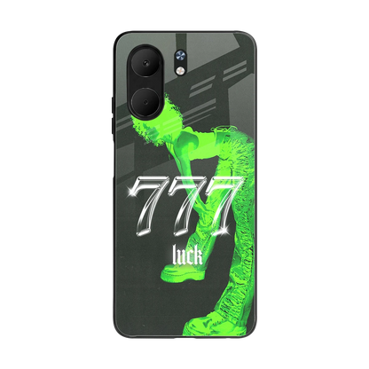 777 Luck back phone cover | glass case for oppo a5x 5g
