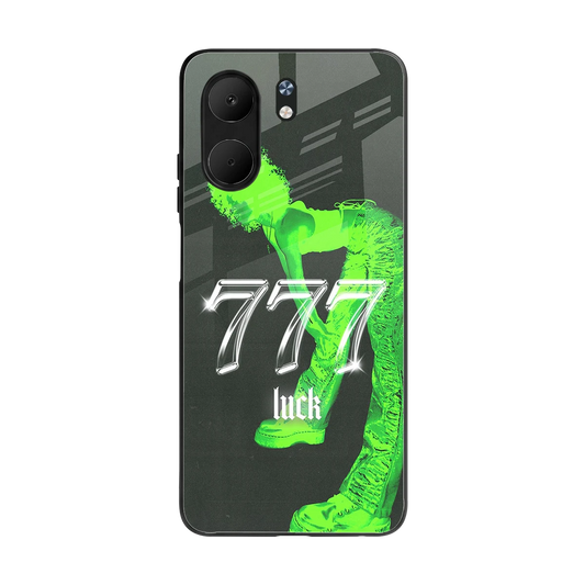 777 Luck back phone cover | glass case for oppo a5x 5g
