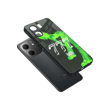 777 Luck sleek oppo a5x 5g cover with tempered glass back and TPU edges