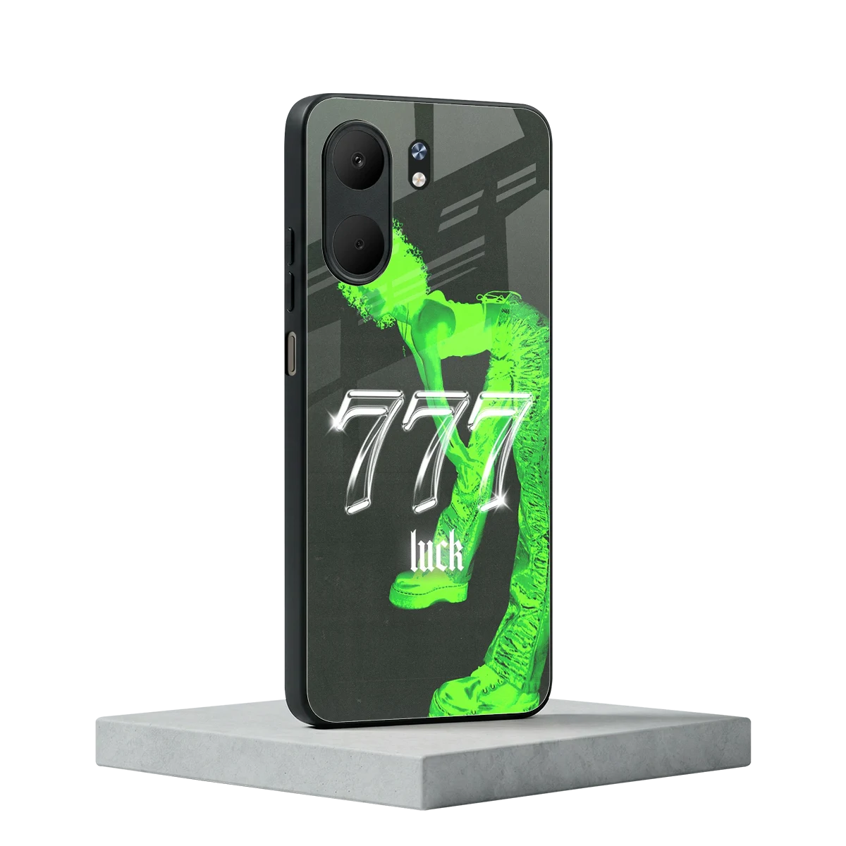 777 Luck oppo a5x 5g mobile cover | shockproof glass phone case