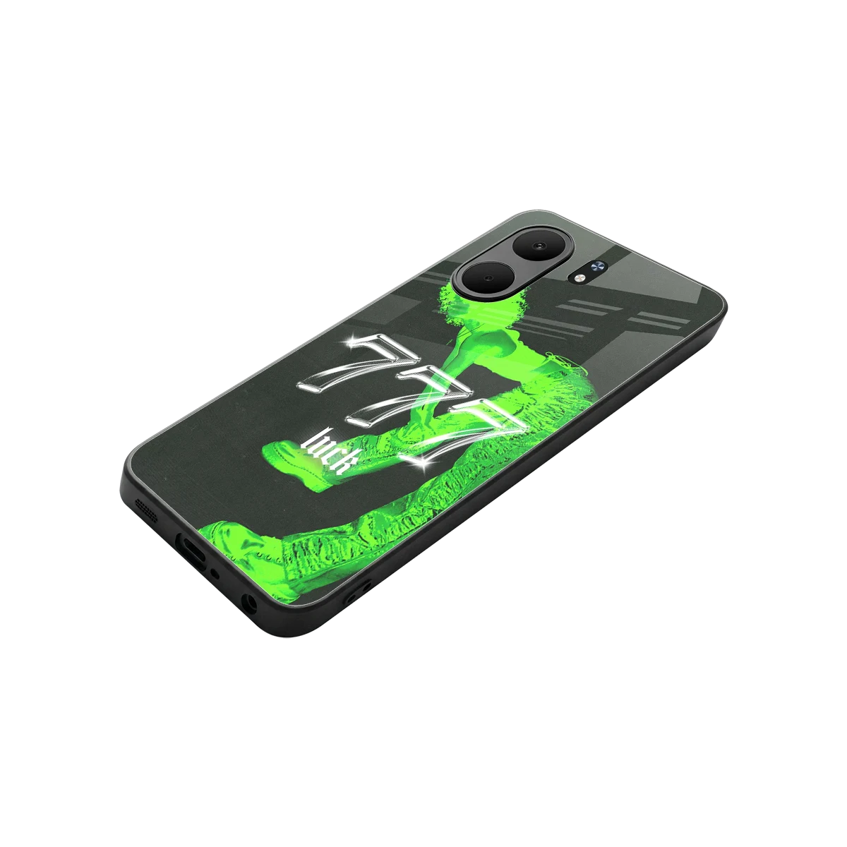 777 Luck stylish phone case for oppo a5x 5g | glossy glass and slim fit