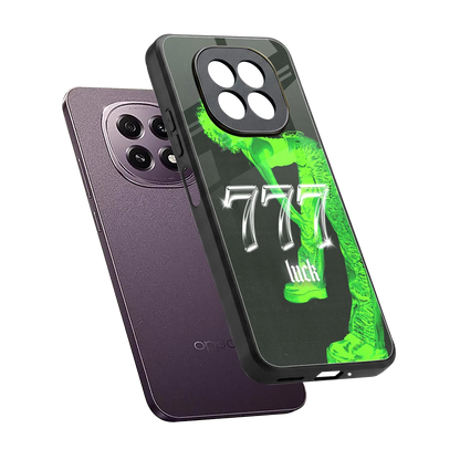 777 Luck sleek oppo f29 5g cover with tempered glass back and TPU edges