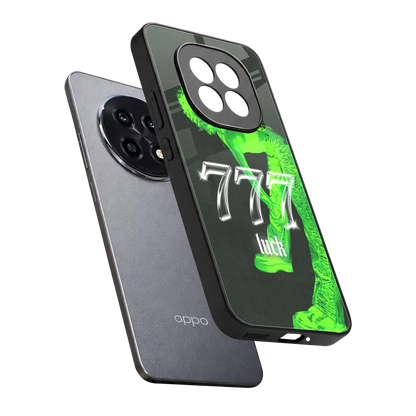 777 Luck sleek oppo f29 pro 5g cover with tempered glass back and TPU edges
