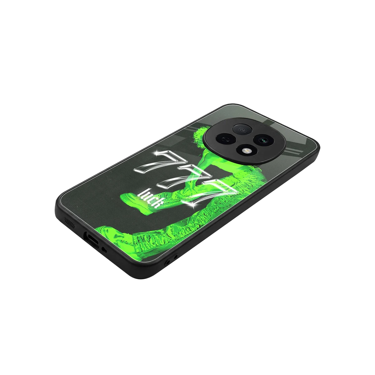 777 Luck stylish phone case for oppo f29 pro 5g | glossy glass and slim fit