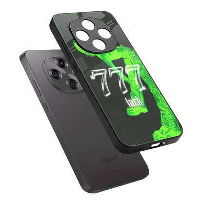 777 Luck sleek oppo f31 pro 5g cover with tempered glass back and TPU edges