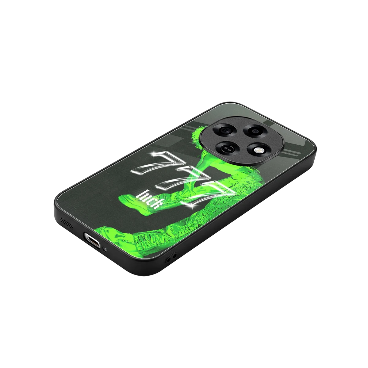 777 Luck stylish phone case for oppo f31 pro 5g | glossy glass and slim fit
