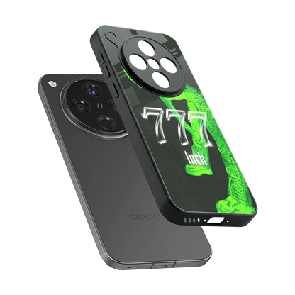 777 Luck sleek oppo find x8 cover with tempered glass back and TPU edges