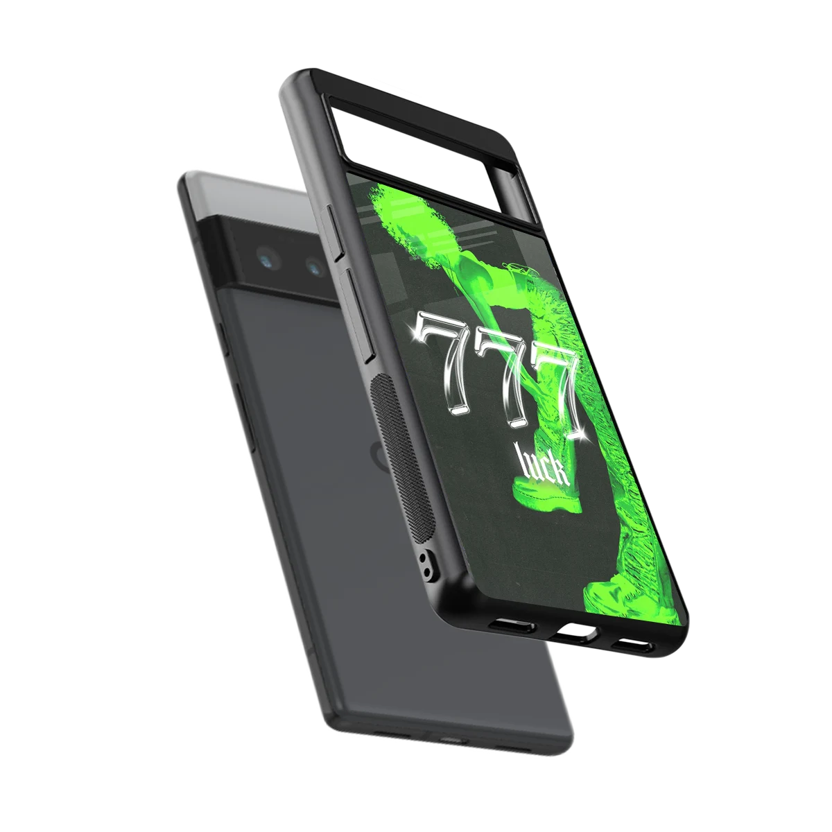777 Luck sleek google pixel 6 pro cover with tempered glass back and TPU edges